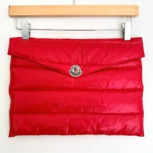 MONCLER Down Puffer Laptop/Large Clutch | Aspen Limited Edition | Red | 14x10"